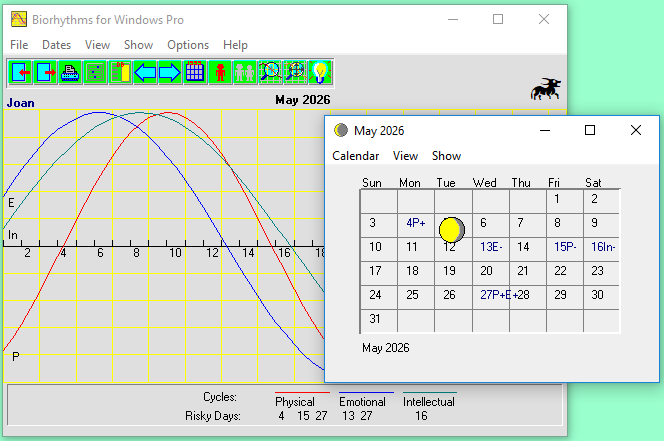 Biorhythms for Windows Pro